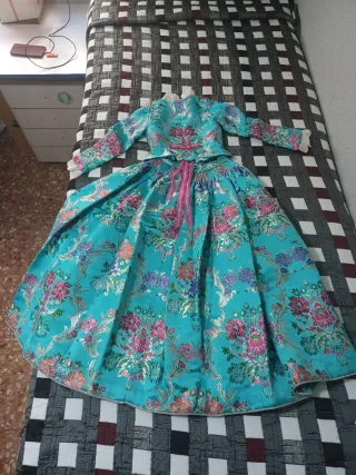 Traje Fallera Niña Azul 6/7 Años sin manteletas