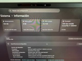 Dell Precision 7680 1Tb SSD 32 gb RTX 8Gb Vram