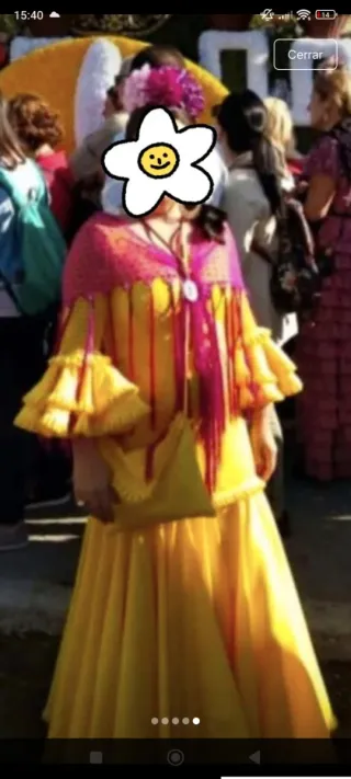 Traje de flamenca amarillo