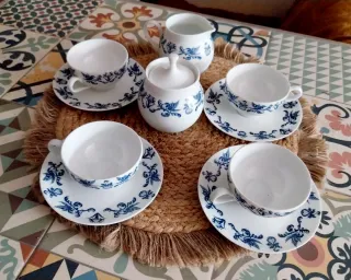 Conjunto de tazas de café de porcelana