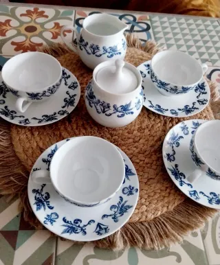 Conjunto de tazas de café de porcelana