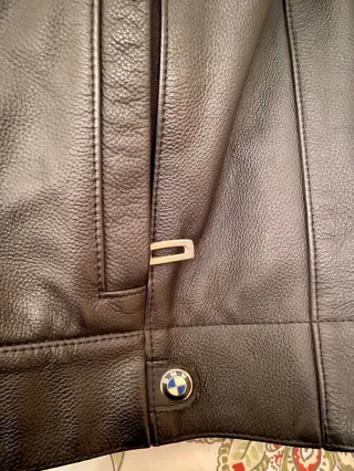 Cazadora Cuero BMW Negra