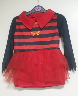 Disfraz infantil rayas rojas y negras