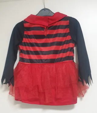 Disfraz infantil rayas rojas y negras