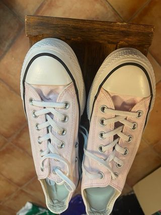 Zapatillas Converse plataforma rosa talla 38