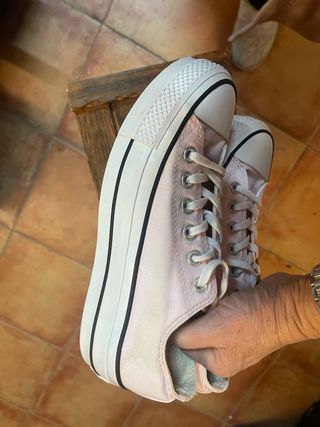 Zapatillas Converse plataforma rosa talla 38