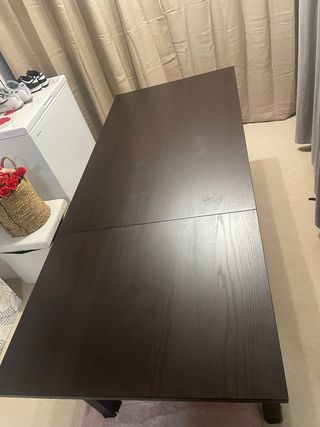 Mesa extensible madera oscura