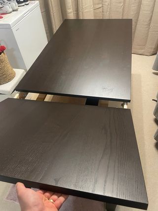 Mesa extensible madera oscura