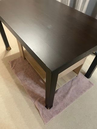 Mesa extensible madera oscura