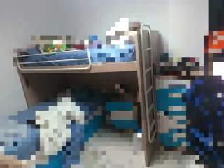 Cama litera madera y metal