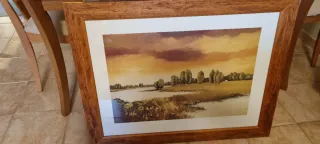 ✅️Cuadro paisaje marco madera
