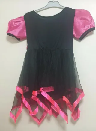 Disfraz niña negro y rosa Talla 4/6 años