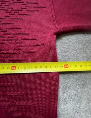 Maglione vintage texture 3d bordeaux taglia unica