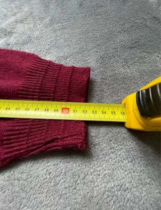 Maglione vintage texture 3d bordeaux taglia unica