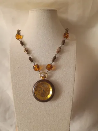 Colar Relógio Automático Vintage