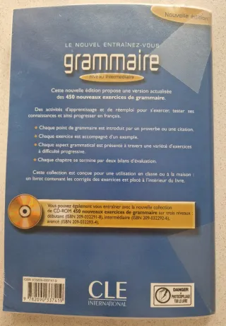 Grammaire 450 Nouveaux Exercices, Niv Intermédiair