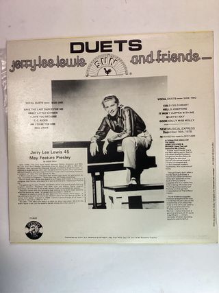 Jerry Lee Lewis and friends Duets LP