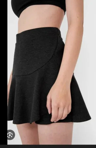 Falda pantalón Stradivarius gris