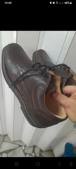 Scarpe uomo pelle marrone taglia 43