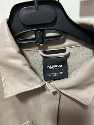 Giacca ecopelle Pull&Bear beige tg. S