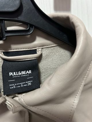 Giacca ecopelle Pull&Bear beige tg. S