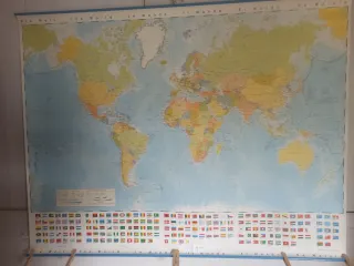 Mapa Mundi Político 132x105 cm