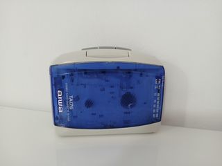 Lettore Cassette Aiwa TA176 Radio Stereo Blu