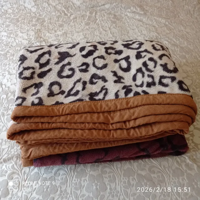 Manta sofá o cama leopardo super soft