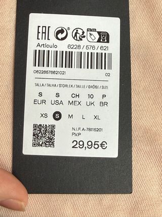 Camiseta Massimo Dutti manga larga rosa Talla S