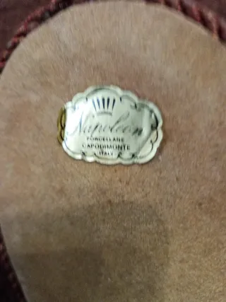 Medaglione Velluto con rosa Capodimonte. Anno 60