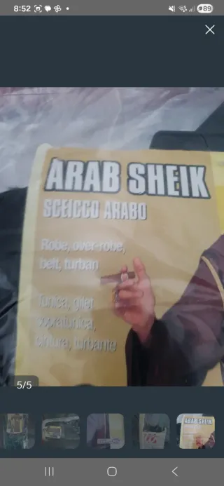 Disfraz Árabe color verde