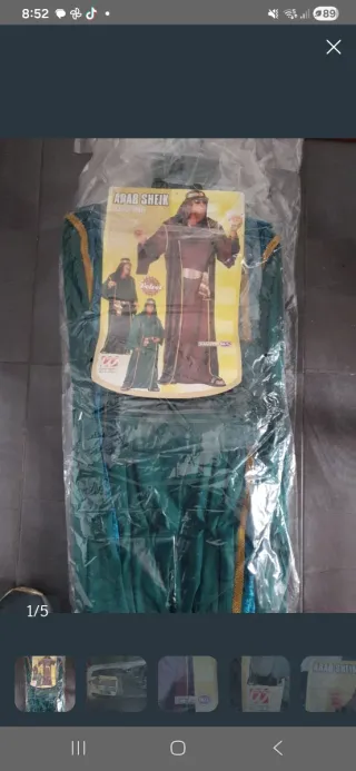 Disfraz Árabe color verde