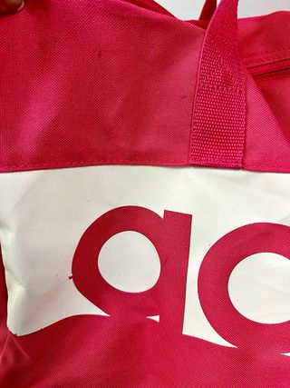 Bolsa Deporte Grande Adidas Rosa y Blanca