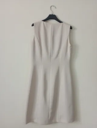 Conjunto Vestido y Chaqueta Larga Beige