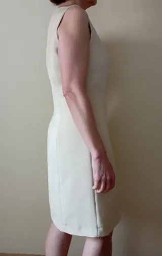 Conjunto Vestido y Chaqueta Larga Beige