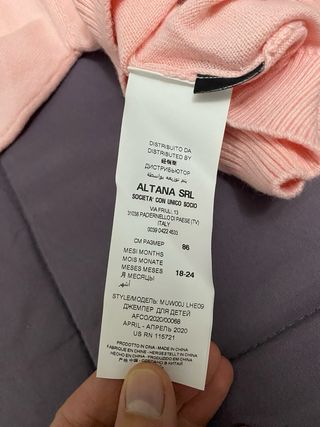 Maglioncino Moschino Baby bambina col. rosa 18/24m