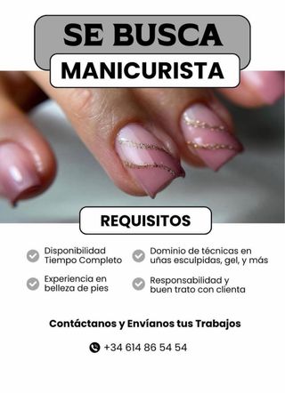 Se solicita manicurista