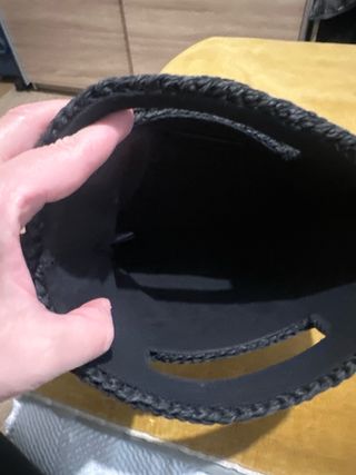 Bolso de rafia negro