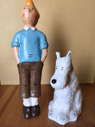 Impresionantes figuras de Tintín y Milu