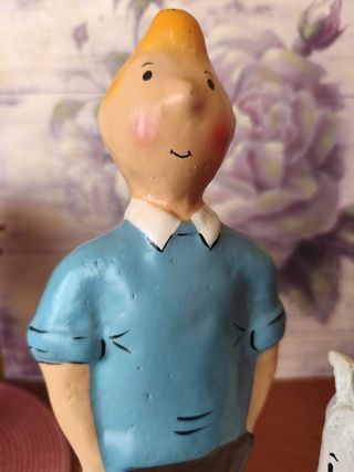 Impresionantes figuras de Tintín y Milu