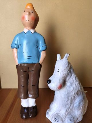 Impresionantes figuras de Tintín y Milu