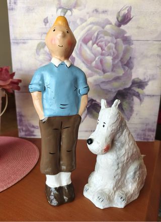 Impresionantes figuras de Tintín y Milu