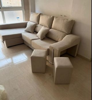 Sofá CHASE Longe 2,65m GRIS/BEIGE