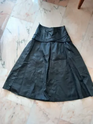 Falda piel vintage