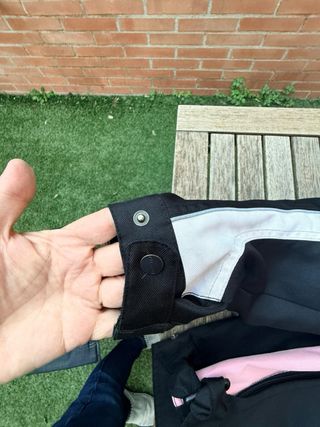 Cazadora Moto Mujer Negra y Rosa