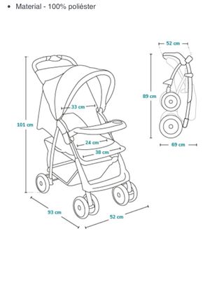 Silla de paseo Lionelo Emma Plus Verde
