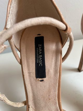 Tacones Zara Rosa Piel