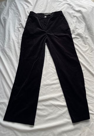 Pantalones de pana recto negro de Pinko