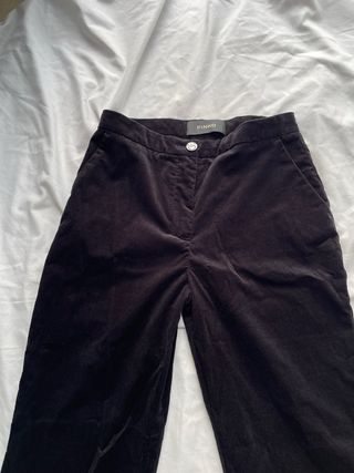 Pantalones de pana recto negro de Pinko