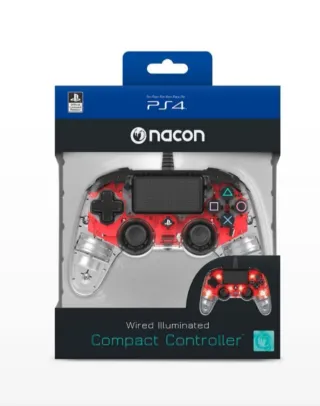 Mando Nacon PS4 Compacto Rojo